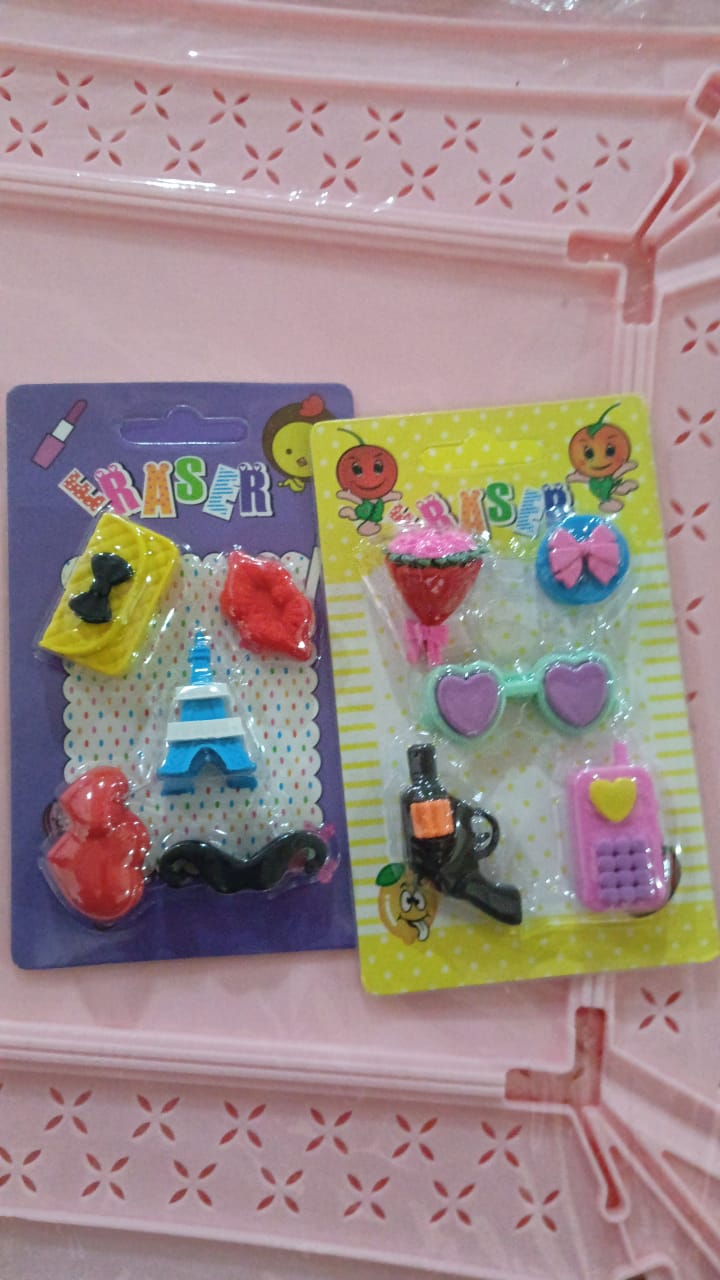 Mix Design 1 Set Fancy & Stylish Colorful Erasers for Children Different Designs & Mix, Eraser Set for Return Gift, Birthday Party, School Prize (1 Set) Mix Design 1 Set Fancy & Stylish Colorful Erasers for Children Different Designs & Mix, Eraser Set for Return Gift, Birthday Party, School Prize (1 Set)